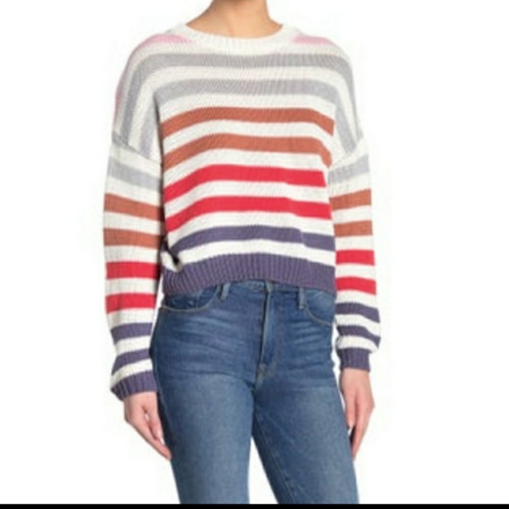 John + Jenn ~J +L Striped Sweater LG